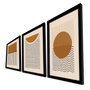 Wallity Cuadro Decorativo de 3 Piezas en MDF con Marco de Madera